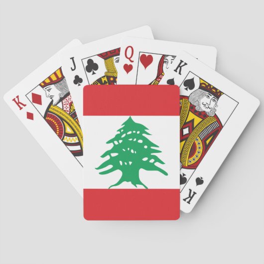 Libanon-Flagge Spielkarten (Rückseite)