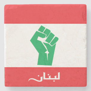 Libanon-Flagge Steinuntersetzer