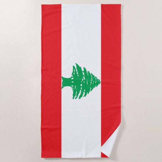 Libanon-Flagge Strandtuch (Vorderseite)