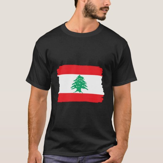 Libanon-Flagge T-Shirt (Vorderseite)