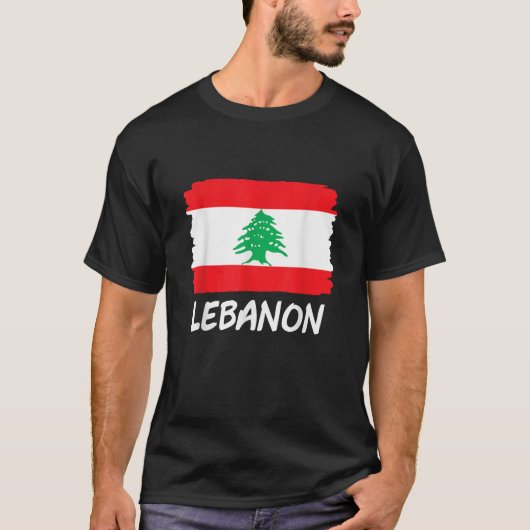 Libanon-Flagge T-Shirt (Vorderseite)