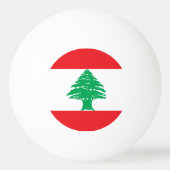 Libanon-Flagge Tischtennisball (Rückseite)