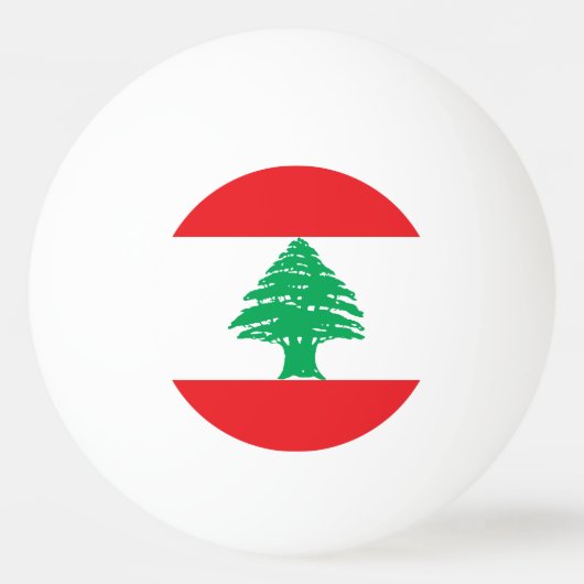 Libanon-Flagge Tischtennisball (Rückseite)