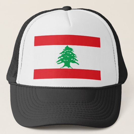 Libanon-Flagge Truckerkappe (Vorderseite)