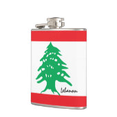 Libanon-Flagge und Libanon/Sportfan Flachmann (Links)