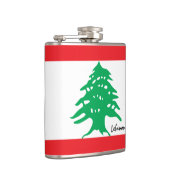 Libanon-Flagge und Libanon/Sportfan Flachmann (Rechts)