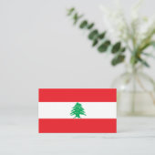Libanon-Flagge Visitenkarte (Stehend Vorderseite)