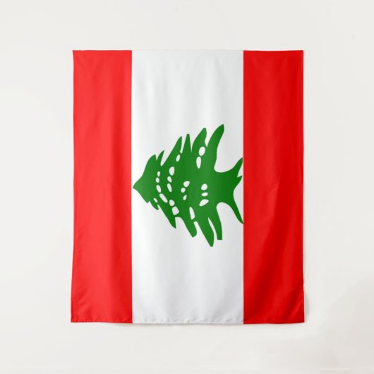 Libanon-Flagge Wandteppich (Vorderseite)