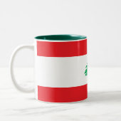 Libanon-Flagge Zweifarbige Tasse (Links)