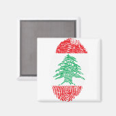Libanon Flaggen Fingerprint Land Prix Magnet (Vorderseite/Rückseite)