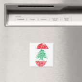 Libanon Flaggen Fingerprint Land Prix Magnet (In Situ (Geschirrspüler))