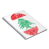 Libanon Flaggen Fingerprint Land Prix Notizblock (Rechte Seite)