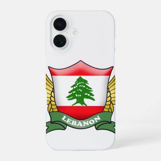Libanon-Flaggenmarke iPhone 16 Hülle (Rückseite)