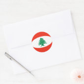 Libanon-Flaggenmarke Runder Aufkleber (Umschlag)