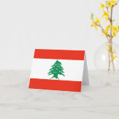 Libanon Flaggennotecard Karte (Gelbe Blume)