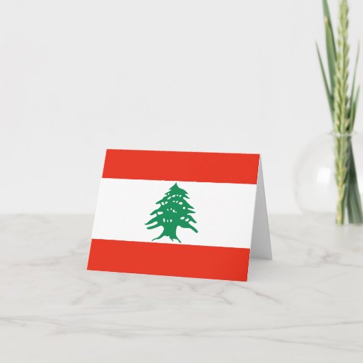 Libanon Flaggennotecard Karte (Vorderseite)