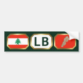 Libanon Flaggenplan-Autoaufkleber Autoaufkleber (Vorne)