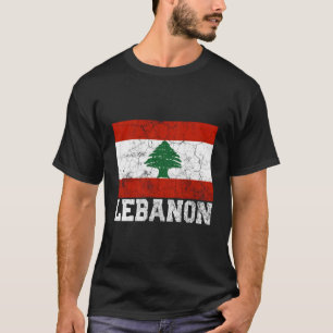 Libanon - Flaggenstaat-Roots-Länderfamilie N T-Shirt