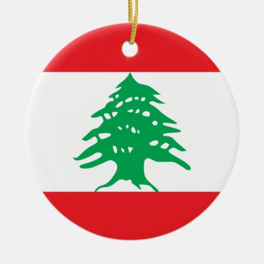 Libanon-Flaggenverzierung Keramik Ornament (Vorne)