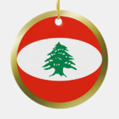 Libanon-Flaggenverzierung Keramikornament (Hinten)