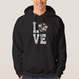 Libanon Fußball-Liebe Libanesische Fahne Hoodie