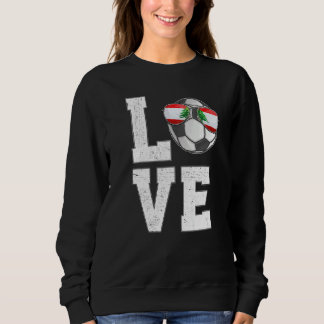 Libanon Fußball-Liebe Libanesische Fahne Sweatshirt