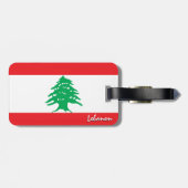 Libanon Gepäckmarken, patriotische libanesische Fl Gepäckanhänger (Rückseite horizontal)