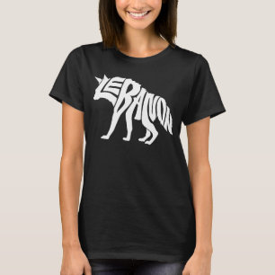 Libanon gestreiftes Hyena Word Cooles Tier T-Shirt