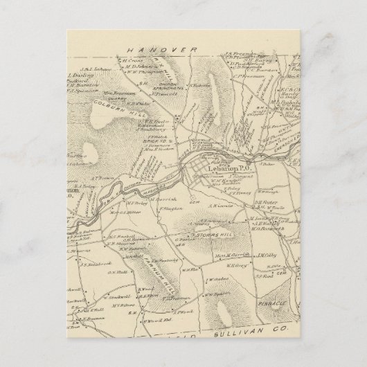 Libanon, Grafton Co Postkarte (Vorderseite)