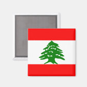 Libanon Hochwertige Flagge Magnet (Vorderseite/Rückseite)