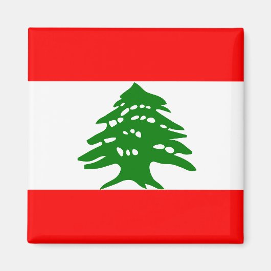 Libanon Hochwertige Flagge Magnet (Vorne)