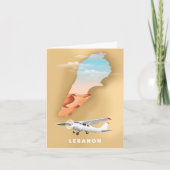 Libanon illustriertes Reiseplakat (Vorderseite)