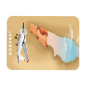 Libanon illustriertes Reiseplakat Magnet (Horizontal)