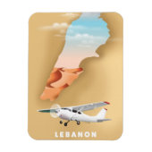 Libanon illustriertes Reiseplakat Magnet (Vertikal)
