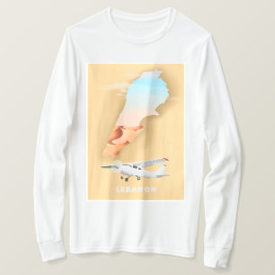 Libanon illustriertes Reiseplakat T-Shirt