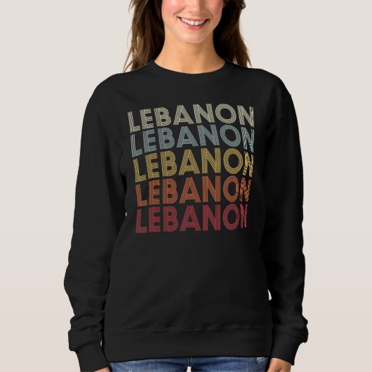 Libanon - Indiana Libanon - Vintager Text Sweatshirt (Vorderseite)
