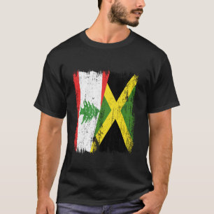 Libanon Jamaika Halbflagge Libanesische Jamaikanis T-Shirt