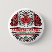 Libanon - Kanadische Tree-Flagge Button (Vorderseite)