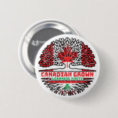Libanon - Kanadische Tree-Flagge Button (Vorne & Hinten)