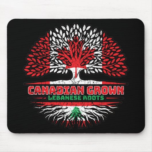 Libanon - Kanadische Tree-Flagge Mousepad (Vorne)