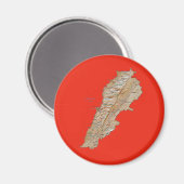 Libanon Karte Magnet (Vorderseite/Rückseite)