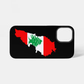 Libanon-Karte mit Flagge iPhone Hülle (Rückseite (Horizontal))