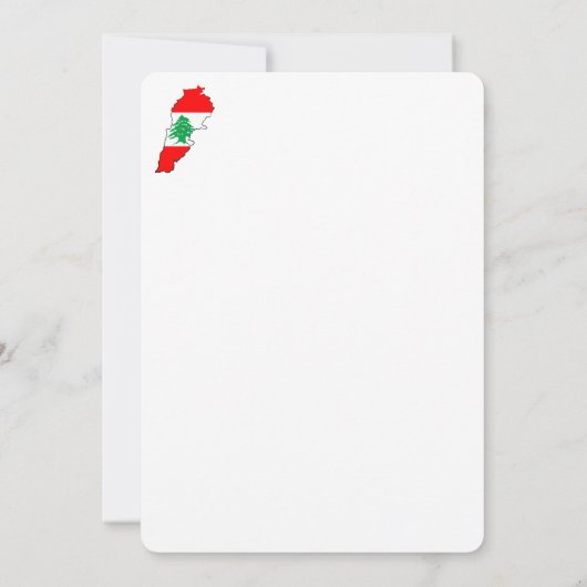 Libanon Karte mit Flaggen (Rückseite)