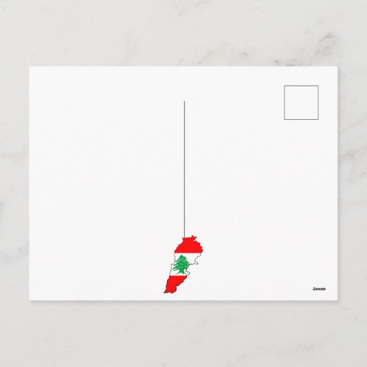 Libanon Karte mit Flaggen (Rückseite)