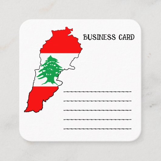 Libanon Karte mit Flaggen (Vorderseite)