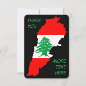 Libanon Karte mit Flaggen (Vorderseite)