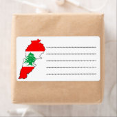 Libanon Karte mit Flaggen (Insitu)