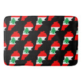 Libanon Karte mit Flaggen Badematte (Vorderseite)