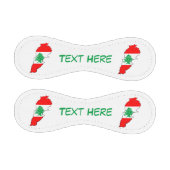 Libanon Karte mit Flaggen Baseball (Paneele)