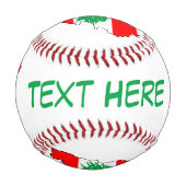 Libanon Karte mit Flaggen Baseball (Rückseite)